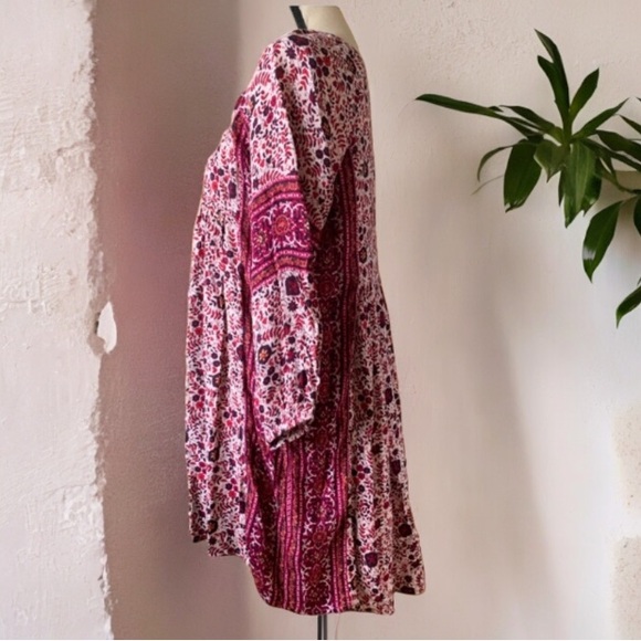 AMERICAN EAGLE BOHO FLORAL LONG SLEEVE DRESS SIZE XS - Picture 4 of 11